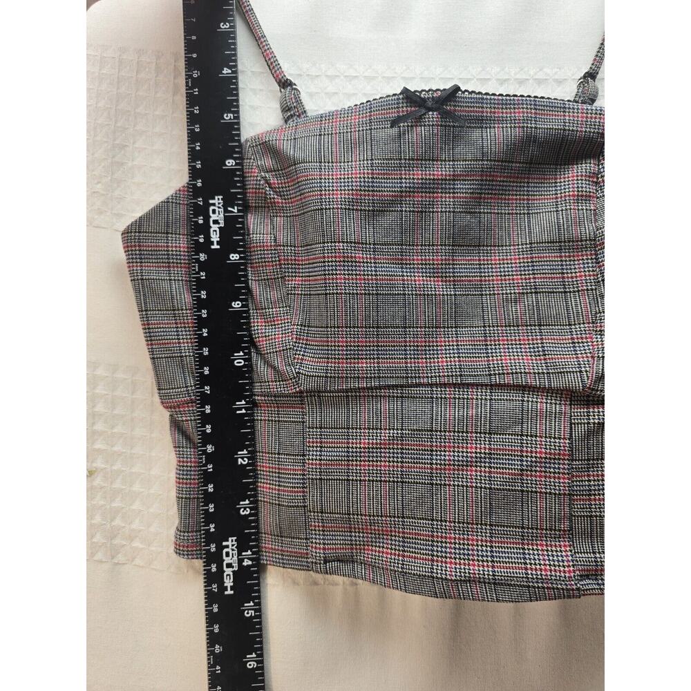 Wild Fable Halter Crop Top Size XS Womens Plaid Y2K spaghetti Strap - Picture 5 of 8